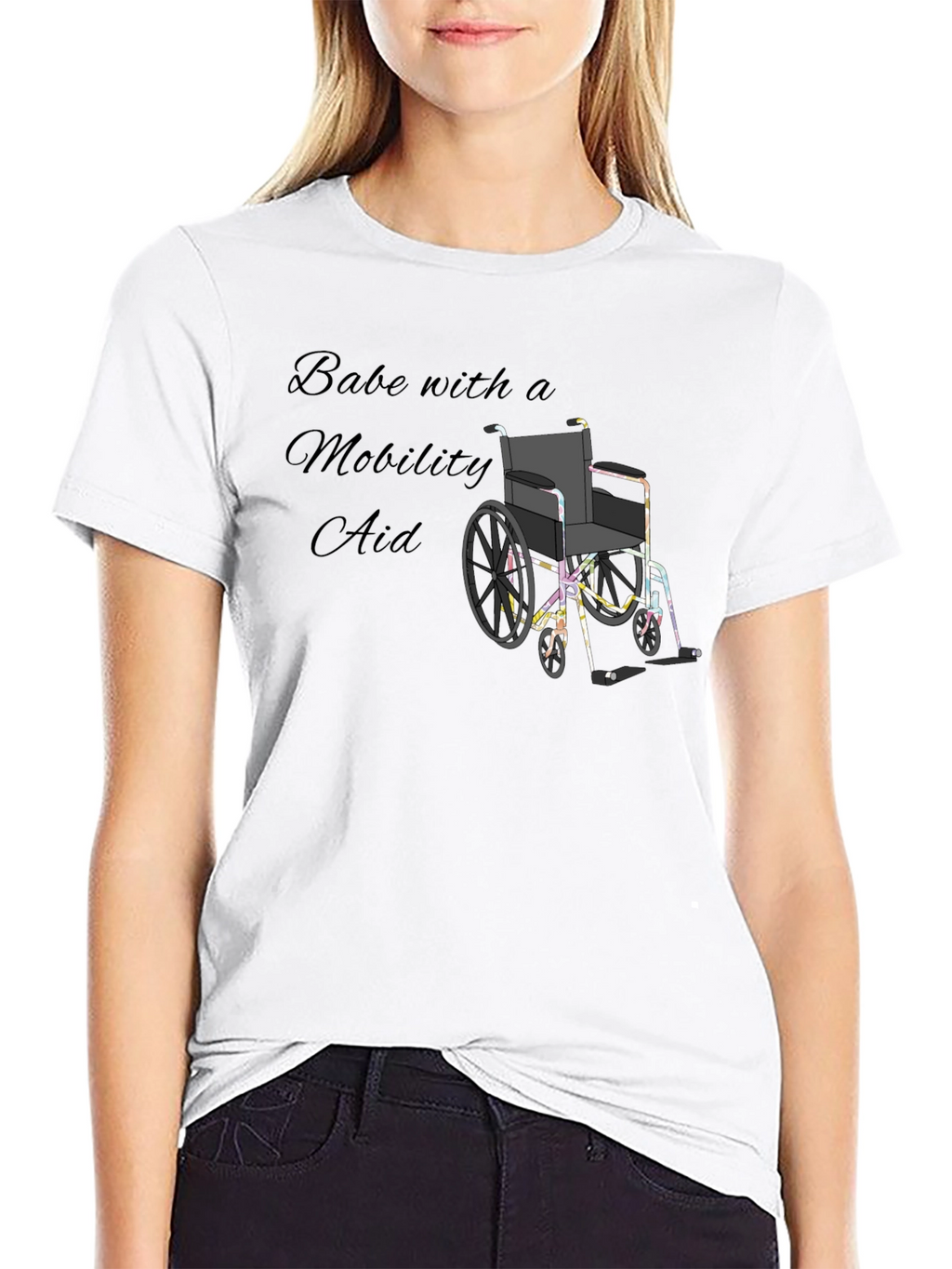 Babe with a Mobility Aid Unisex T-Shirt