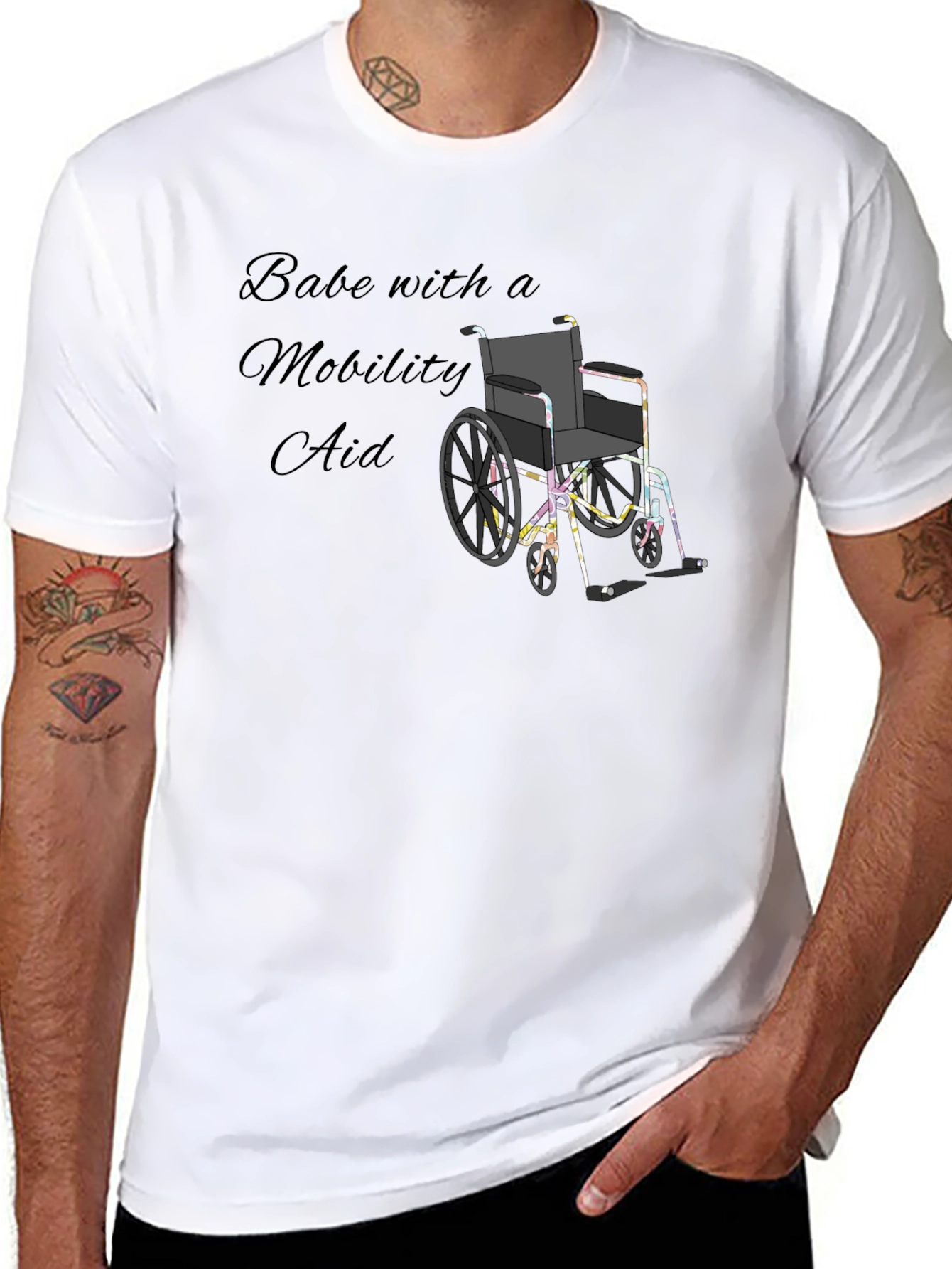 Babe with a Mobility Aid Unisex T-Shirt