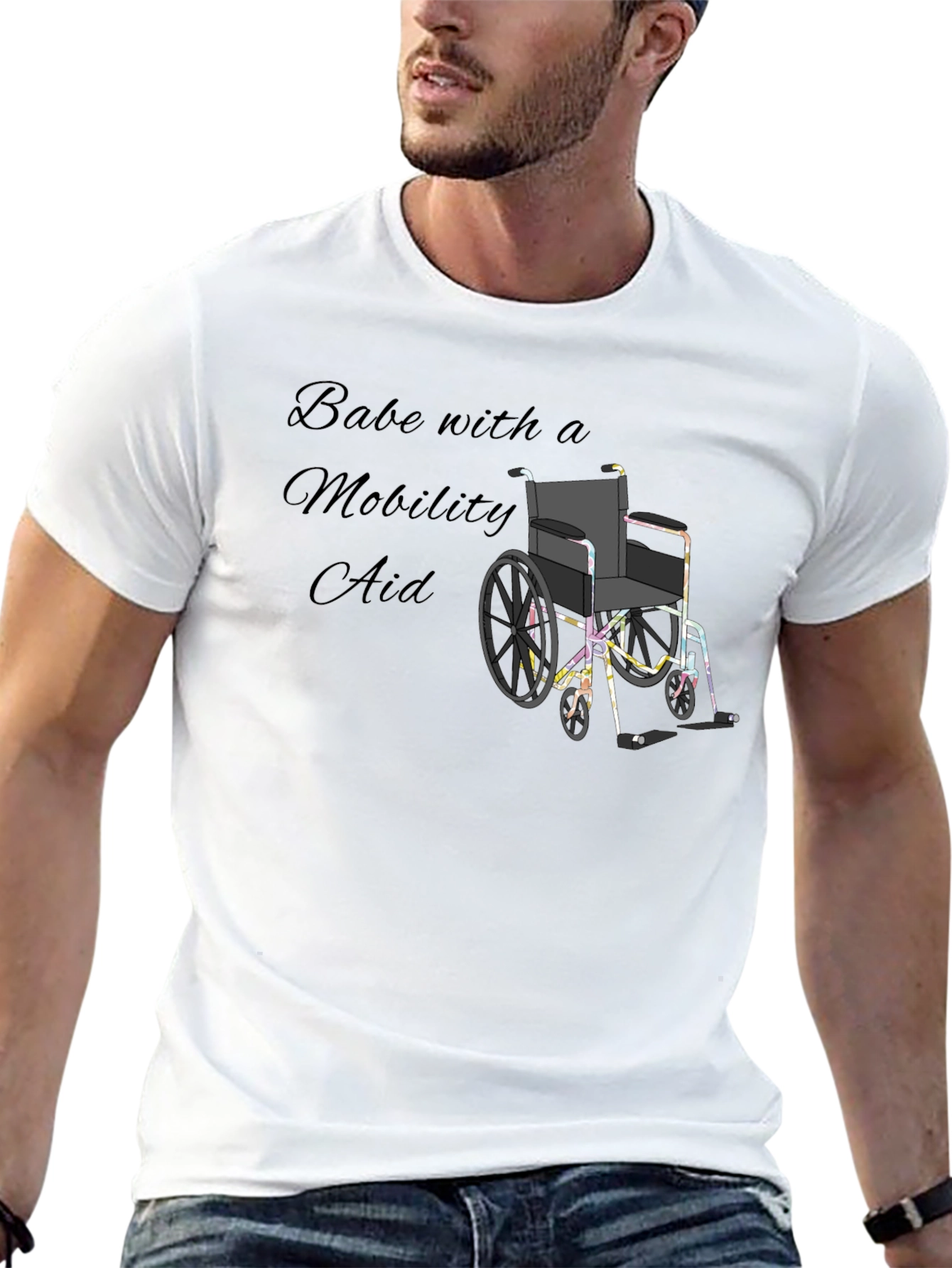 Babe with a Mobility Aid Unisex T-Shirt