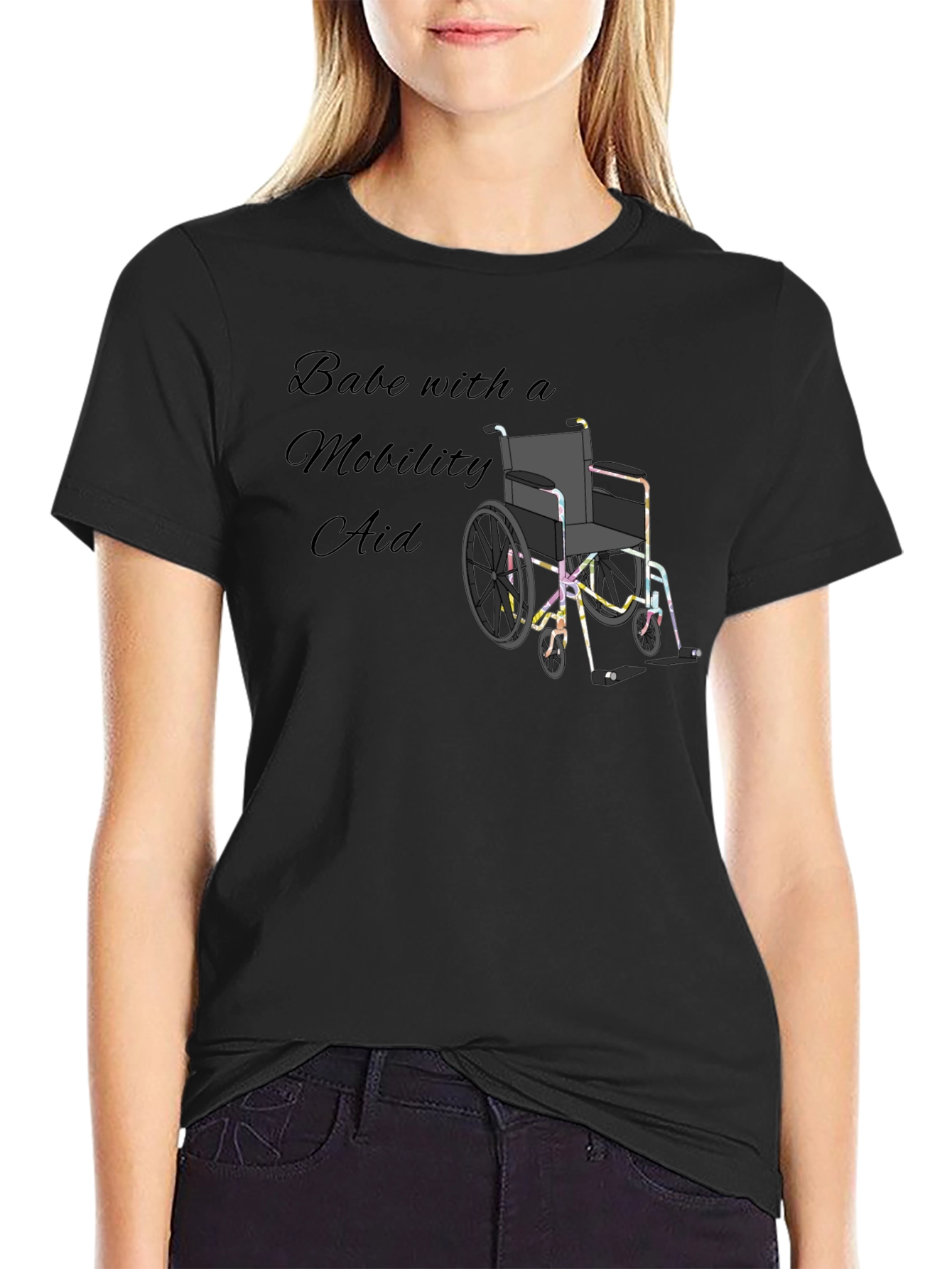 Babe with a Mobility Aid Unisex T-Shirt