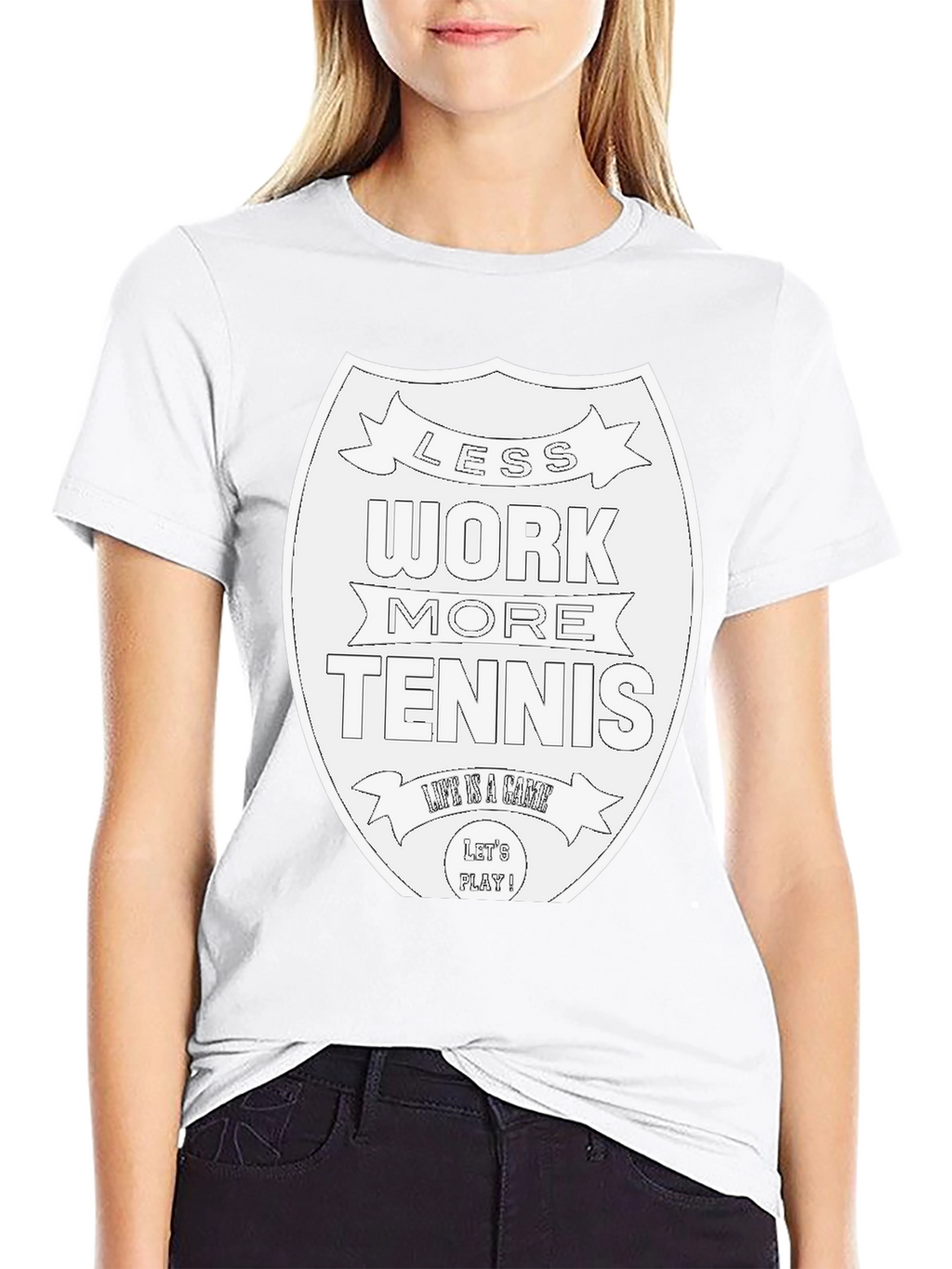 Less Work More Tennis Graphic Tee