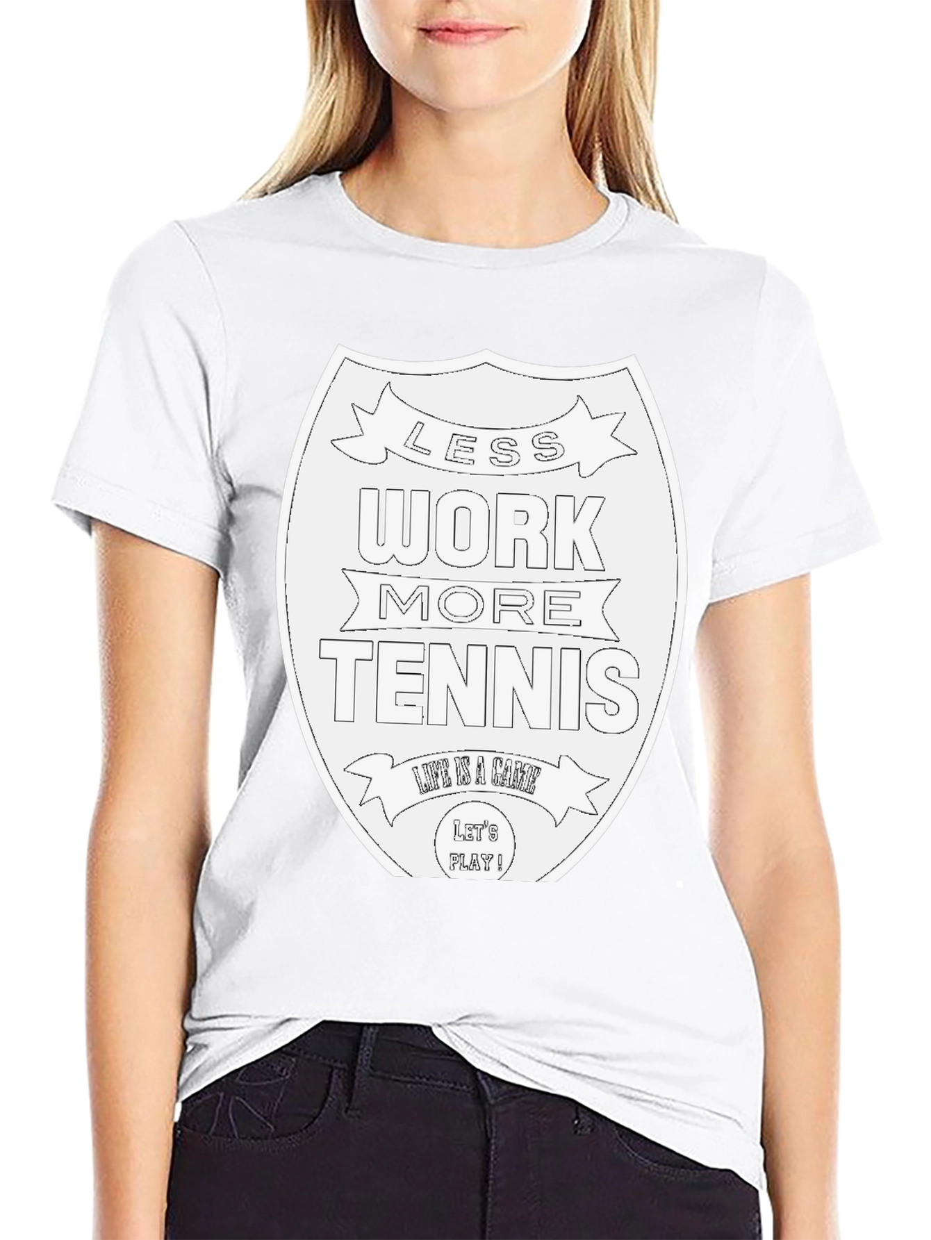 Less Work More Tennis Graphic Tee