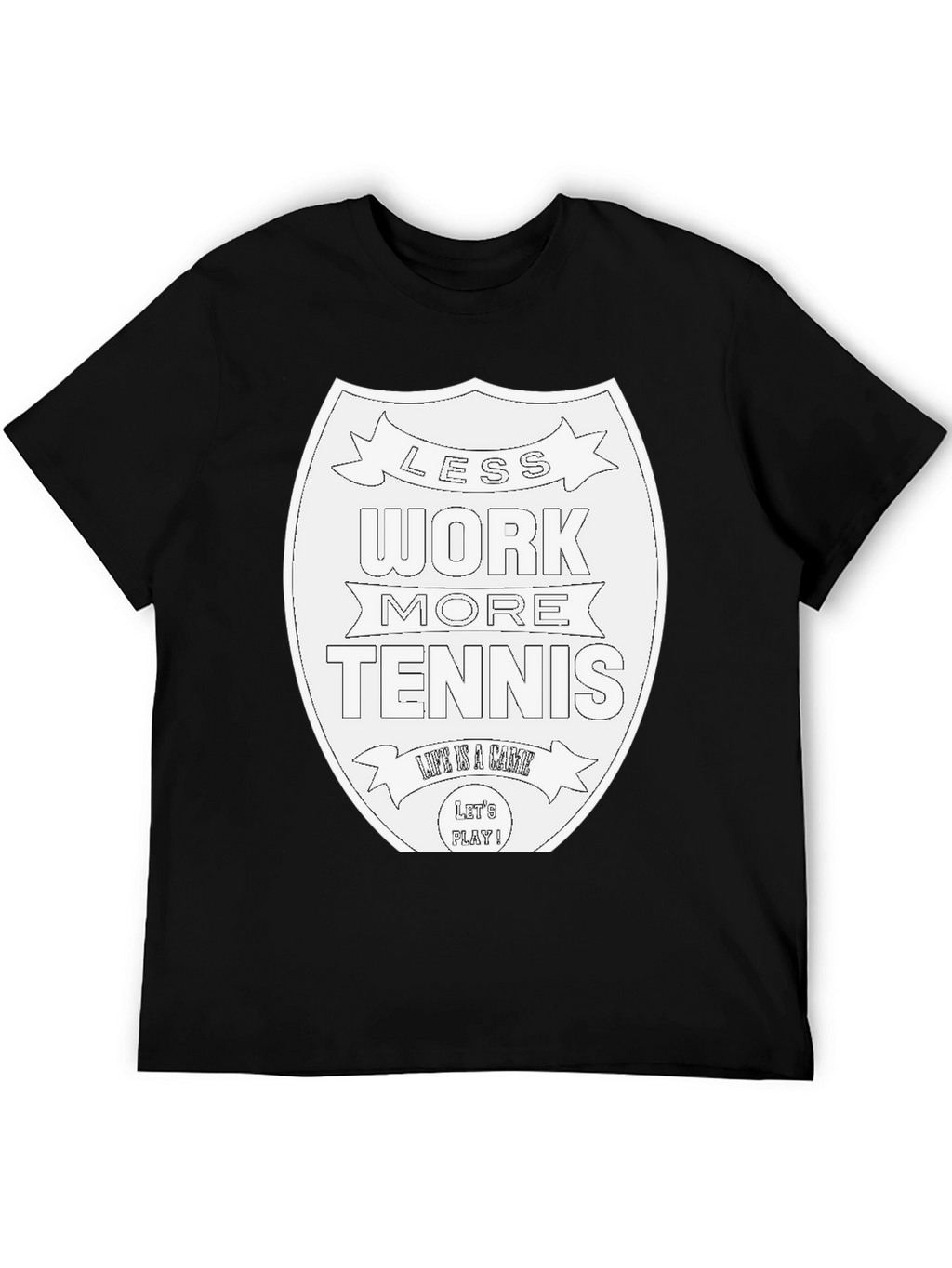 Less Work More Tennis Graphic Tee