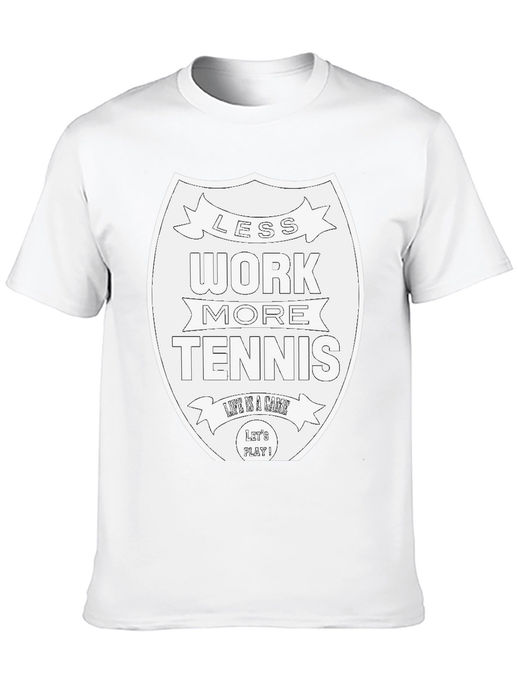 Less Work More Tennis Graphic Tee