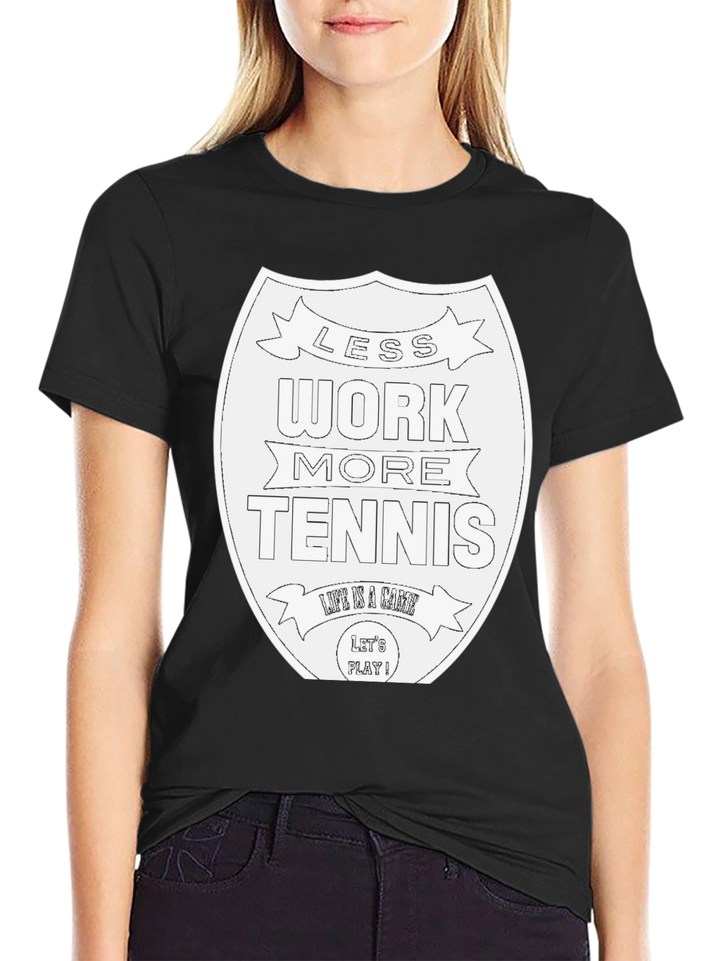 Less Work More Tennis Graphic Tee