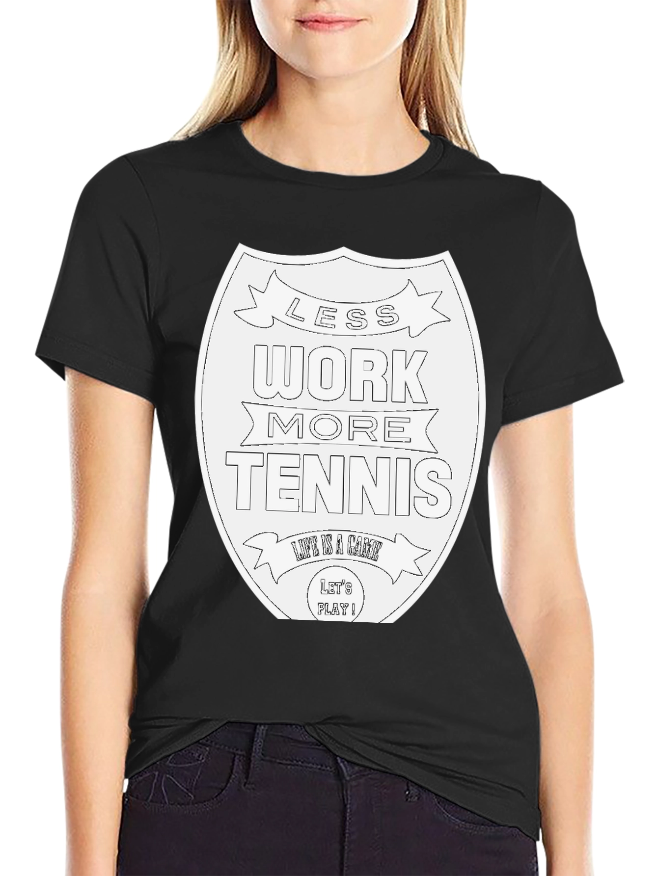 Less Work More Tennis Graphic Tee