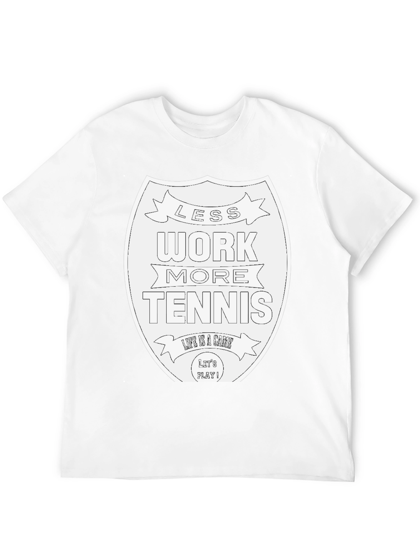 Less Work More Tennis Graphic Tee