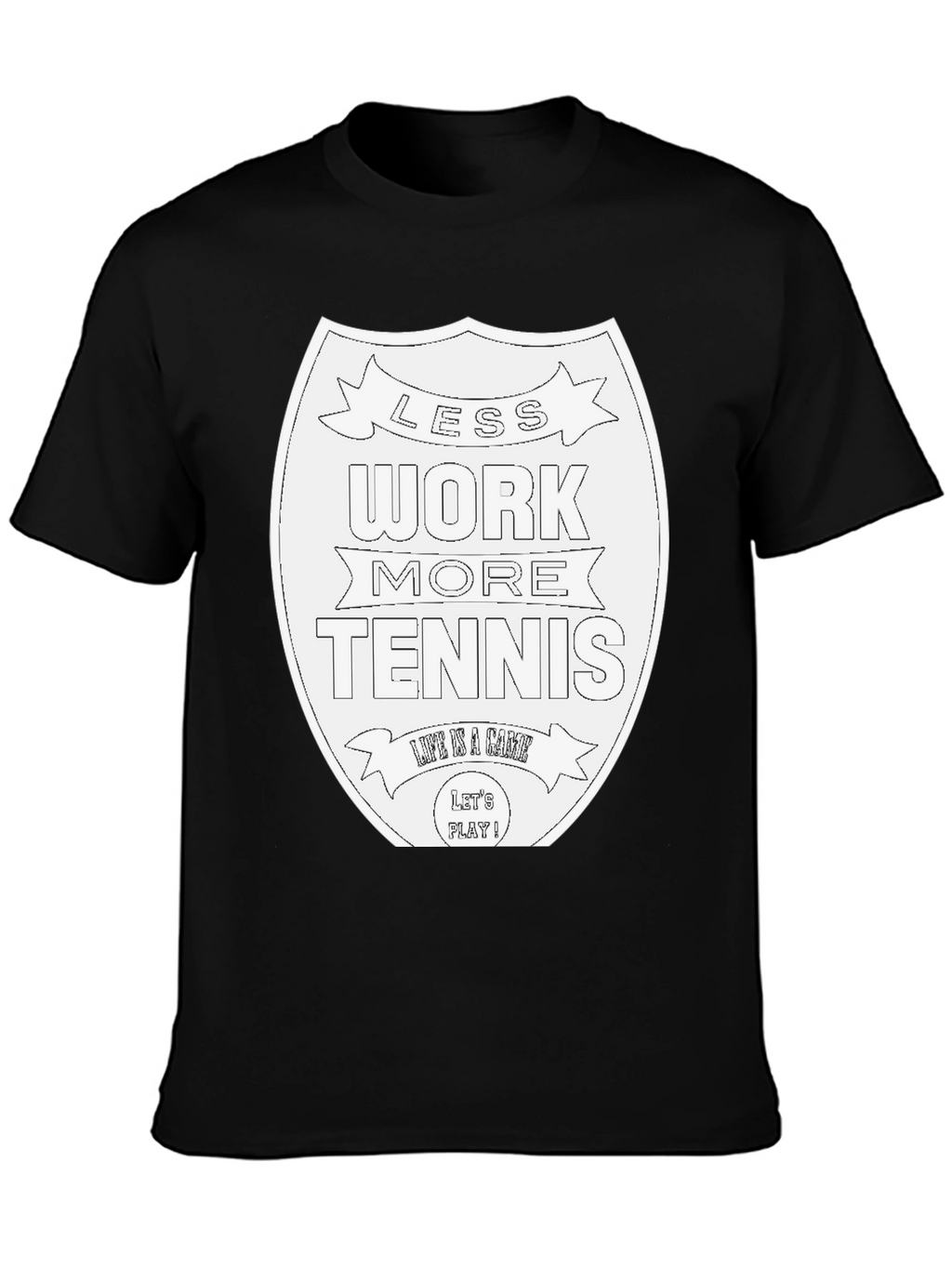 Less Work More Tennis Graphic Tee