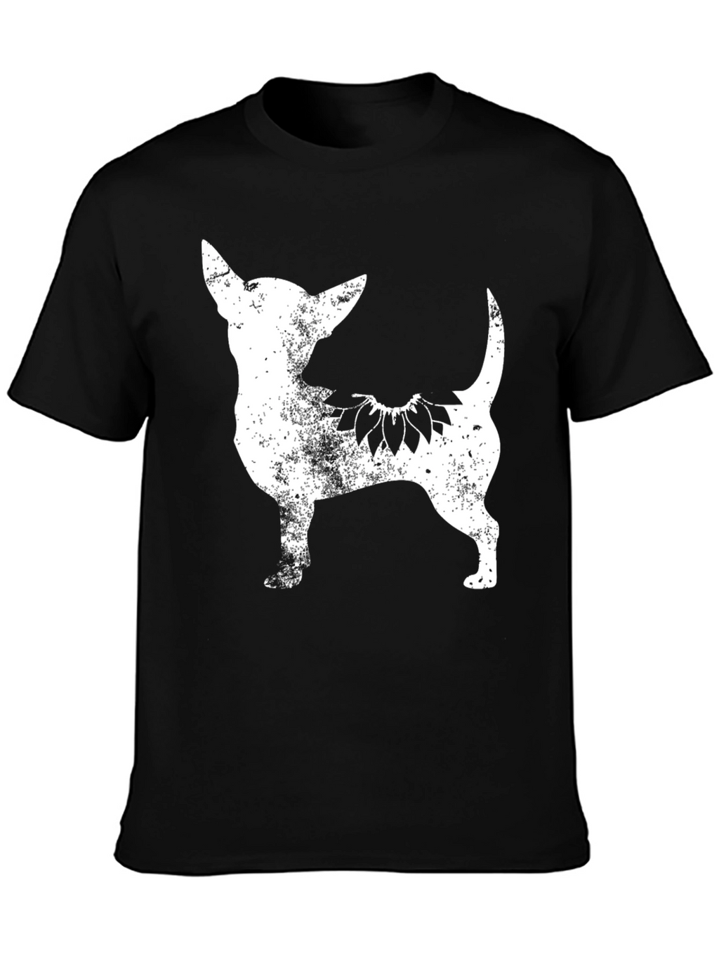 Chihuahua Sunflower Black Graphic Tee