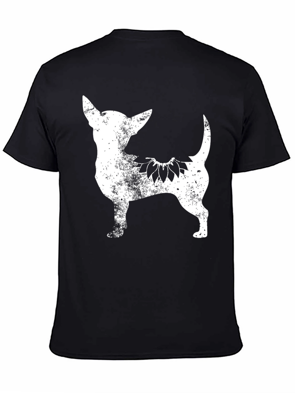 Chihuahua Sunflower Black Graphic Tee
