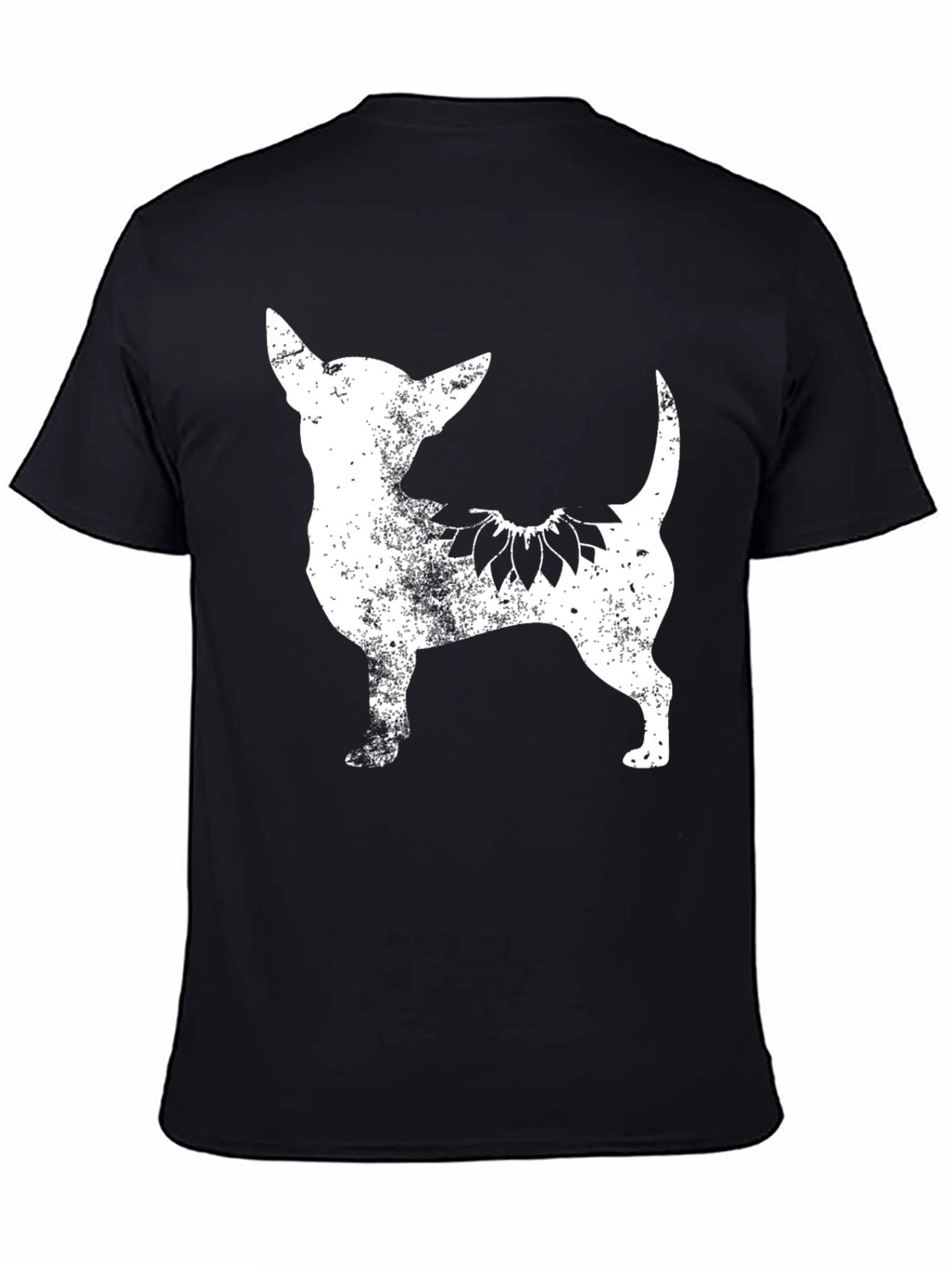 Chihuahua Sunflower Black Graphic Tee