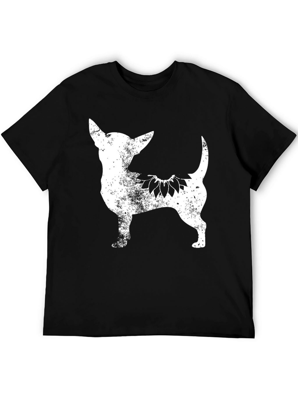 Chihuahua Sunflower Black Graphic Tee