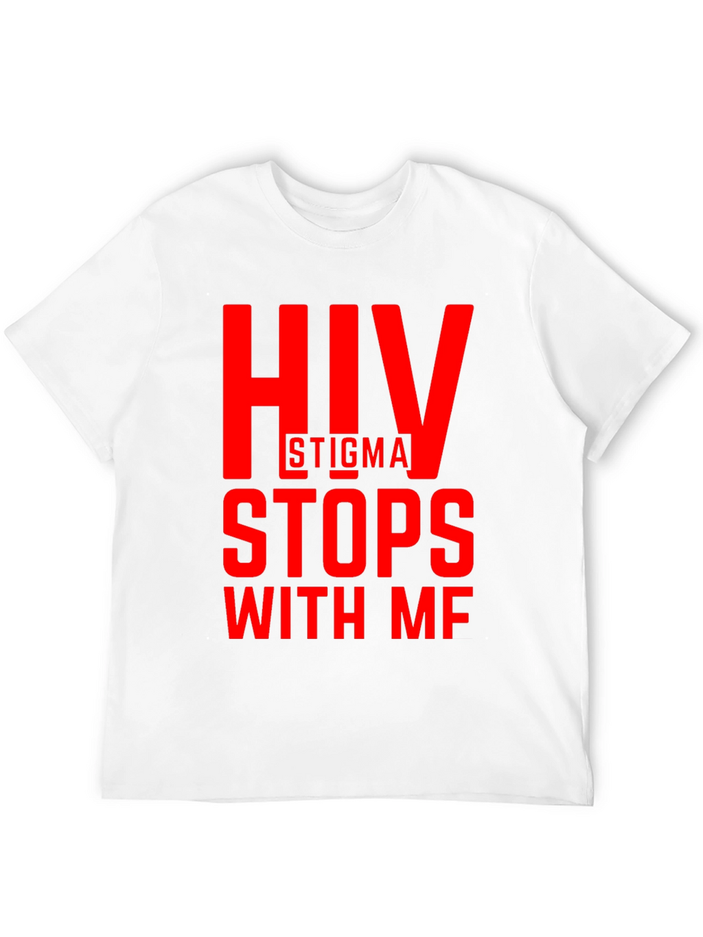 HIV Stigma Stops With Me Black Tee