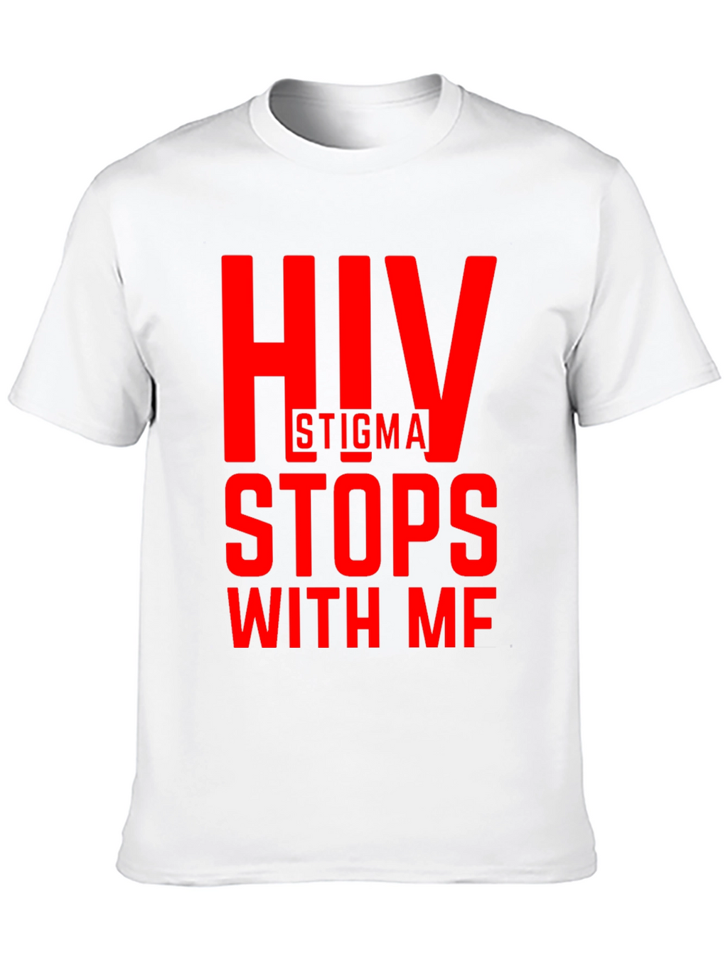 HIV Stigma Stops With Me Black Tee