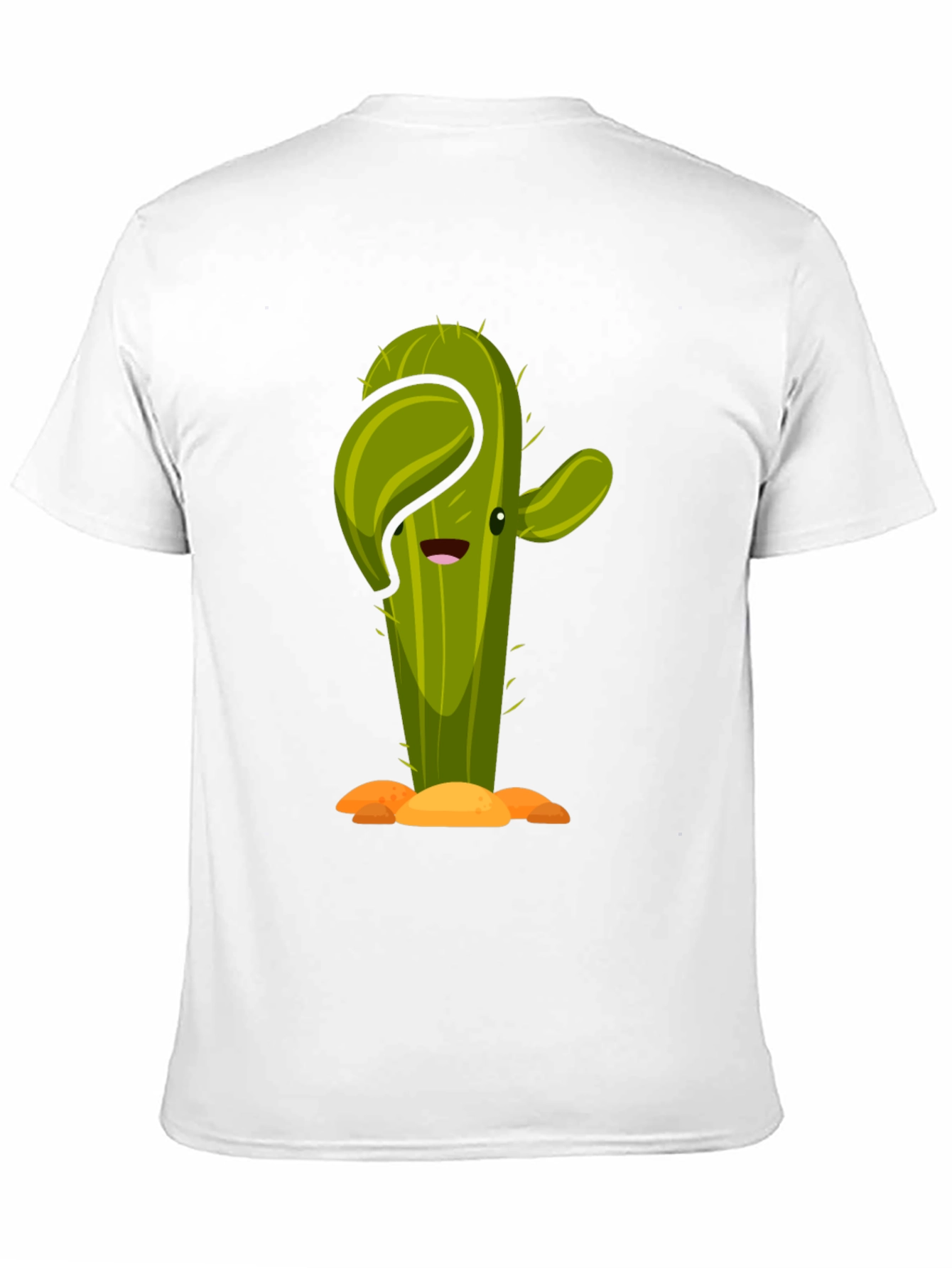 Cactus Cartoon Graphic Black Tee