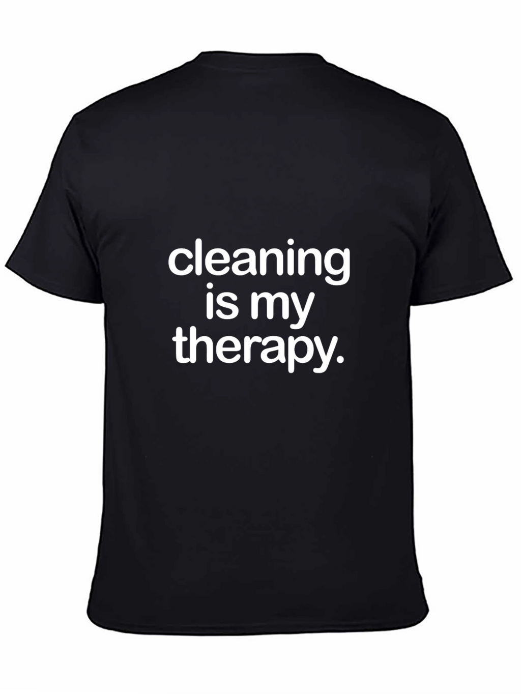 Cleaning is My Therapy T-Shirt - Black Tee