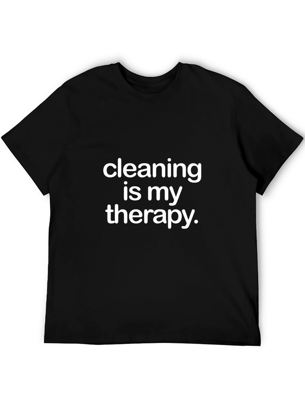 Cleaning is My Therapy T-Shirt - Black Tee