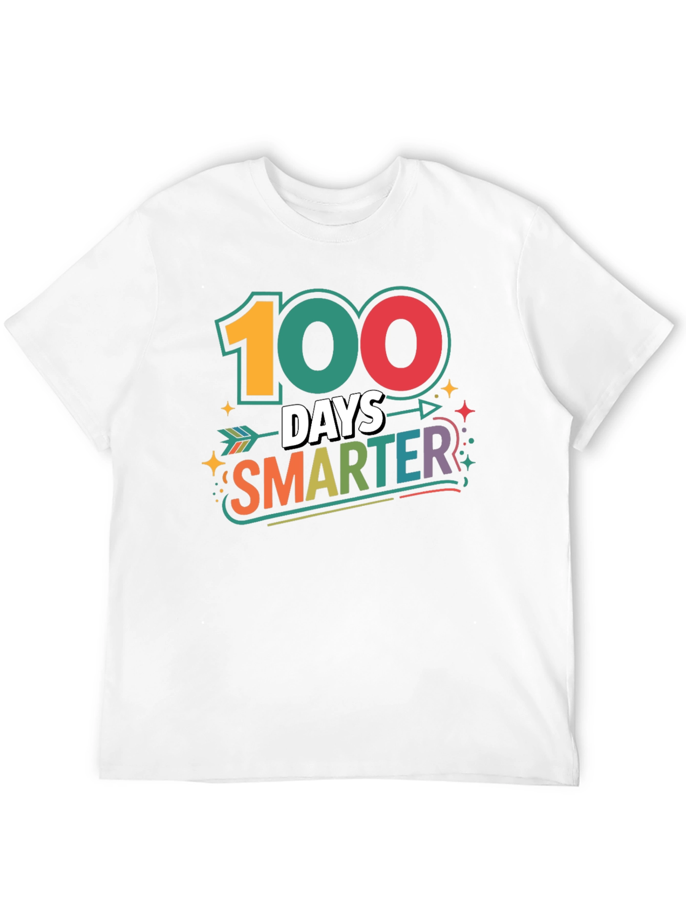 100 Days Smarter Black T-Shirt