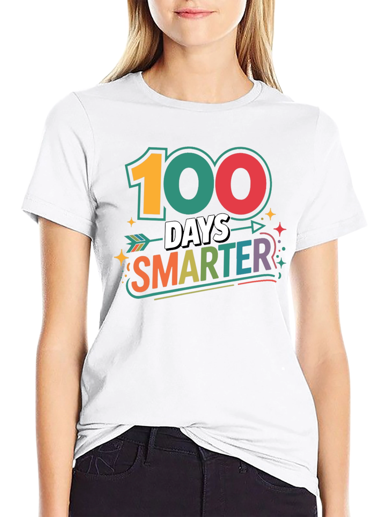 100 Days Smarter Black T-Shirt