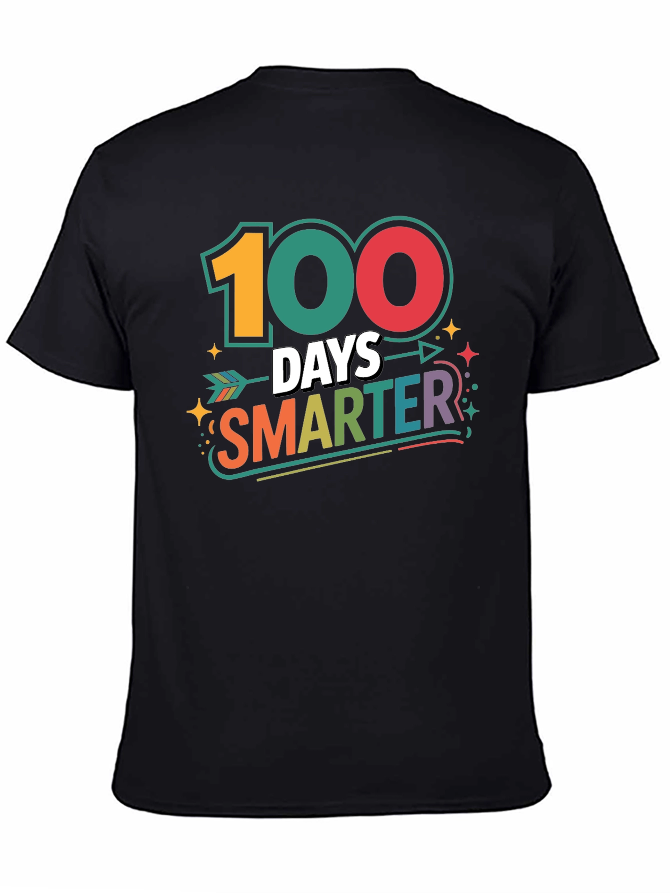 100 Days Smarter Black T-Shirt