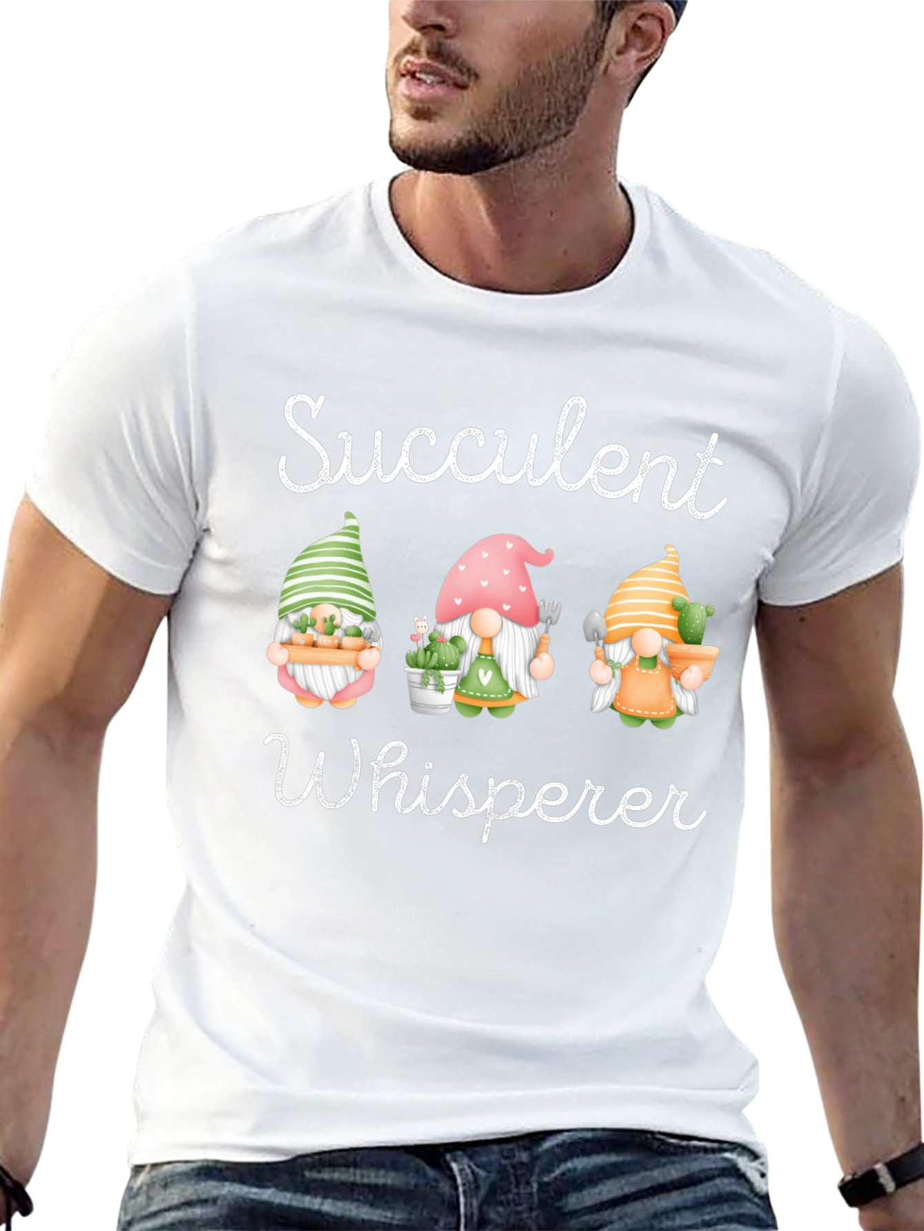 Succulent Whisperer T-Shirt Garden Gnome Tee