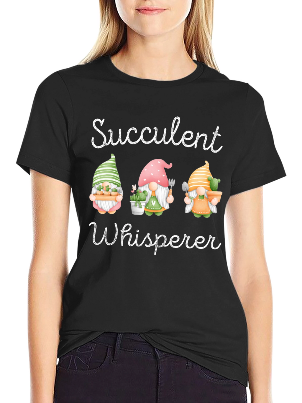 Succulent Whisperer T-Shirt Garden Gnome Tee