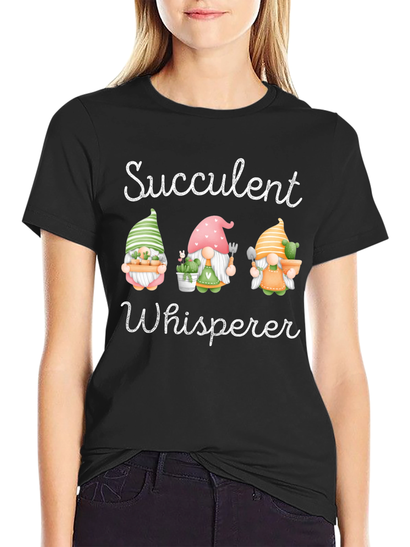Succulent Whisperer T-Shirt Garden Gnome Tee