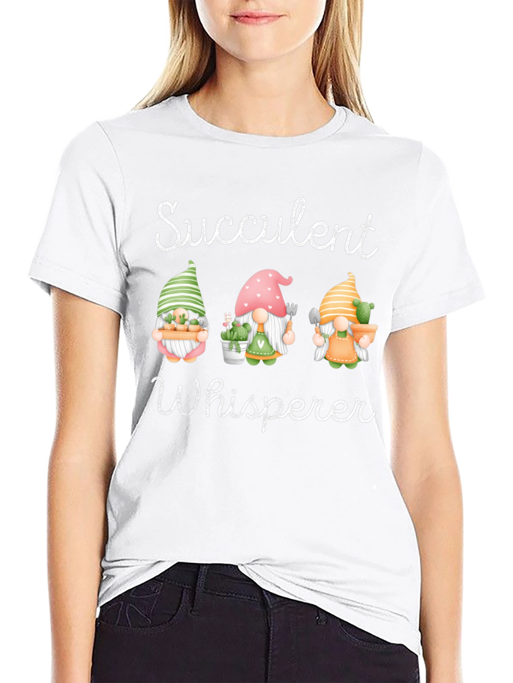 Succulent Whisperer T-Shirt Garden Gnome Tee