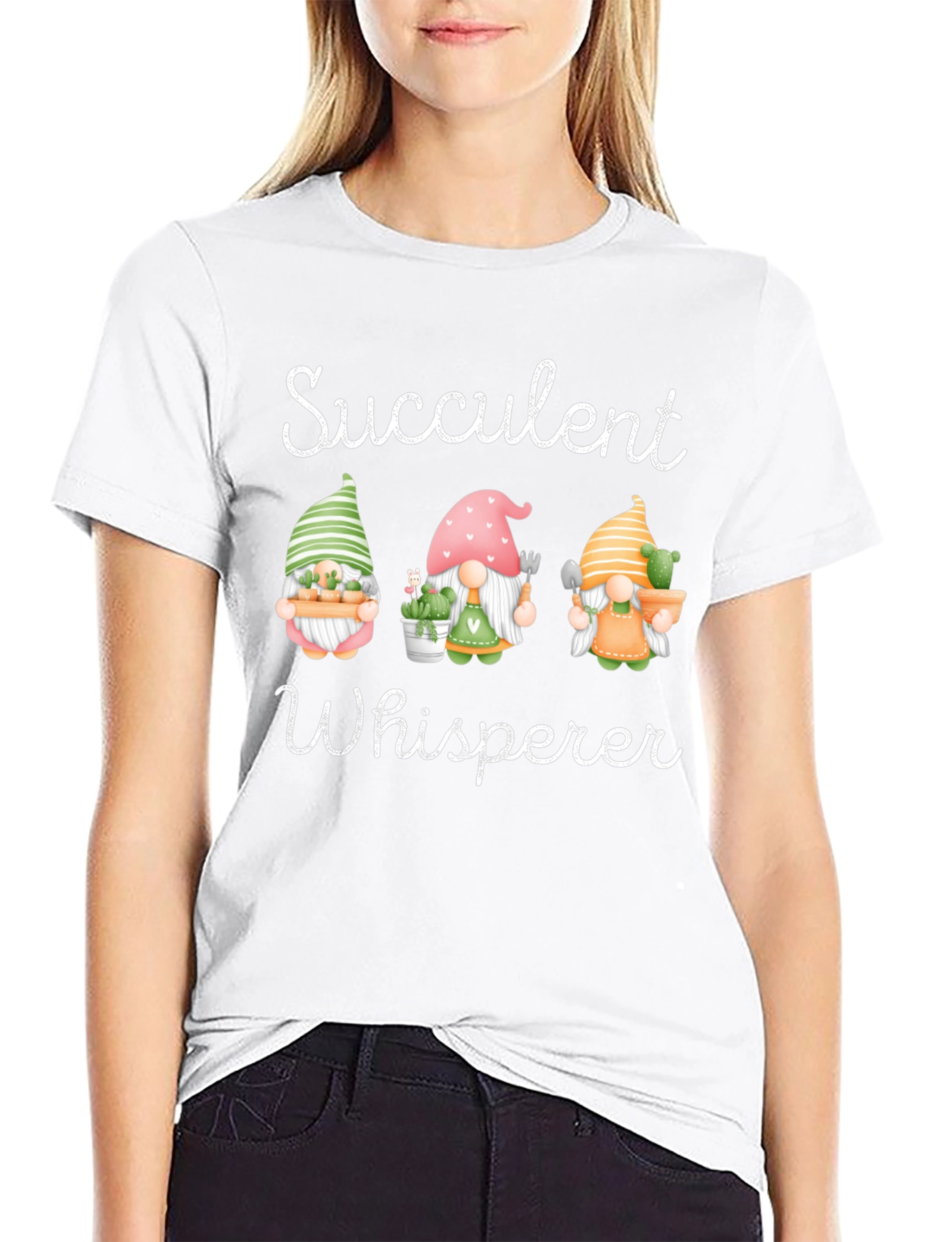 Succulent Whisperer T-Shirt Garden Gnome Tee