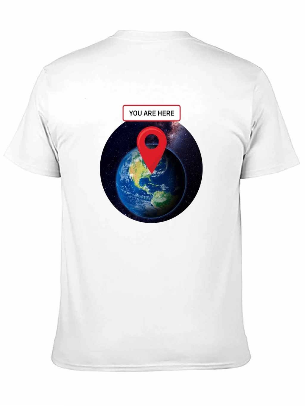 You Are Here Earth T-Shirt - Black Graphic Tee