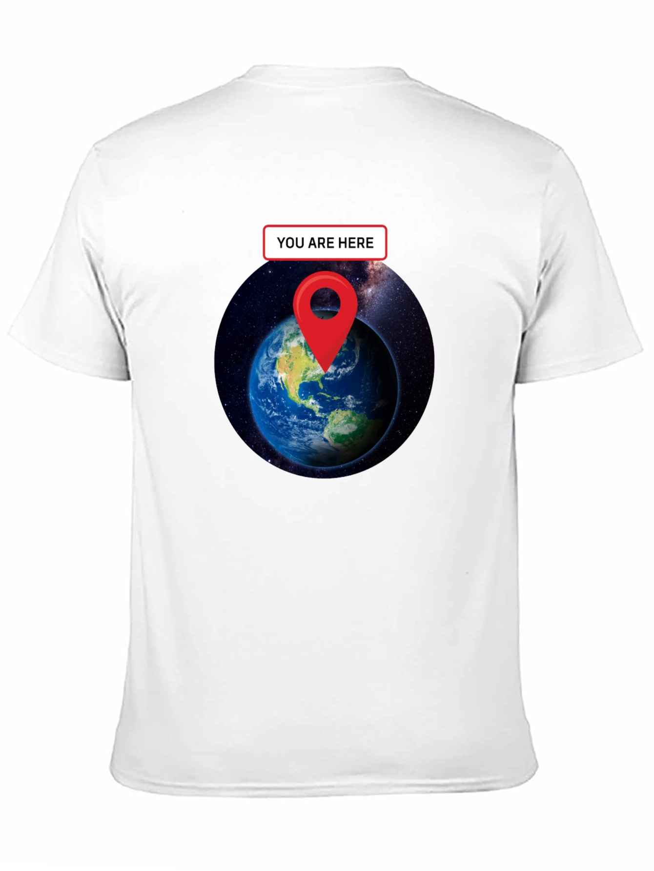 You Are Here Earth T-Shirt - Black Graphic Tee