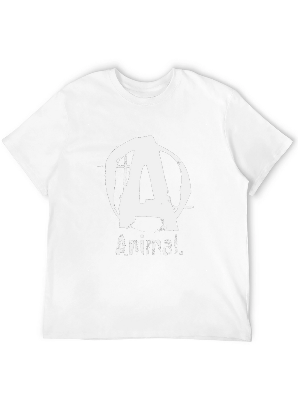 Animal T-Shirt - Black Cotton Tee with Distressed Logo