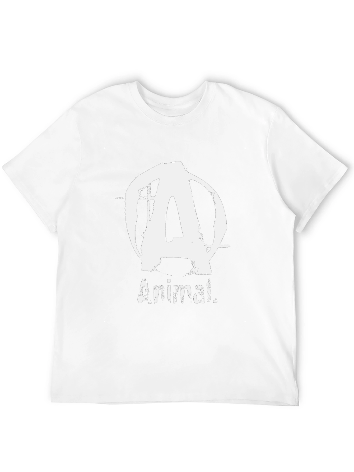 Animal T-Shirt - Black Cotton Tee with Distressed Logo