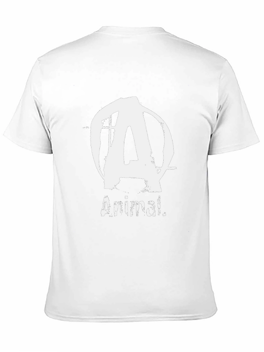 Animal T-Shirt - Black Cotton Tee with Distressed Logo