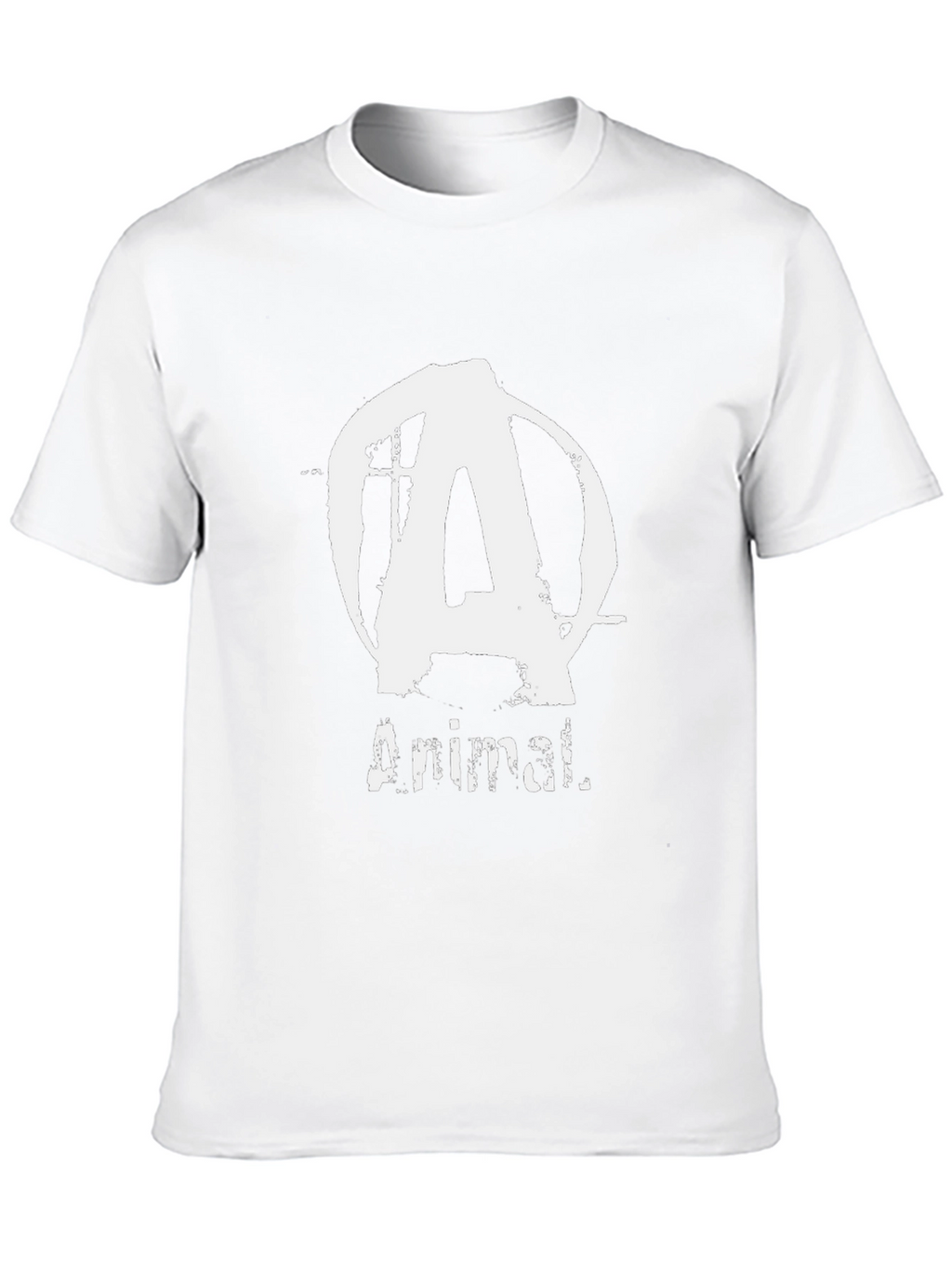 Animal T-Shirt - Black Cotton Tee with Distressed Logo