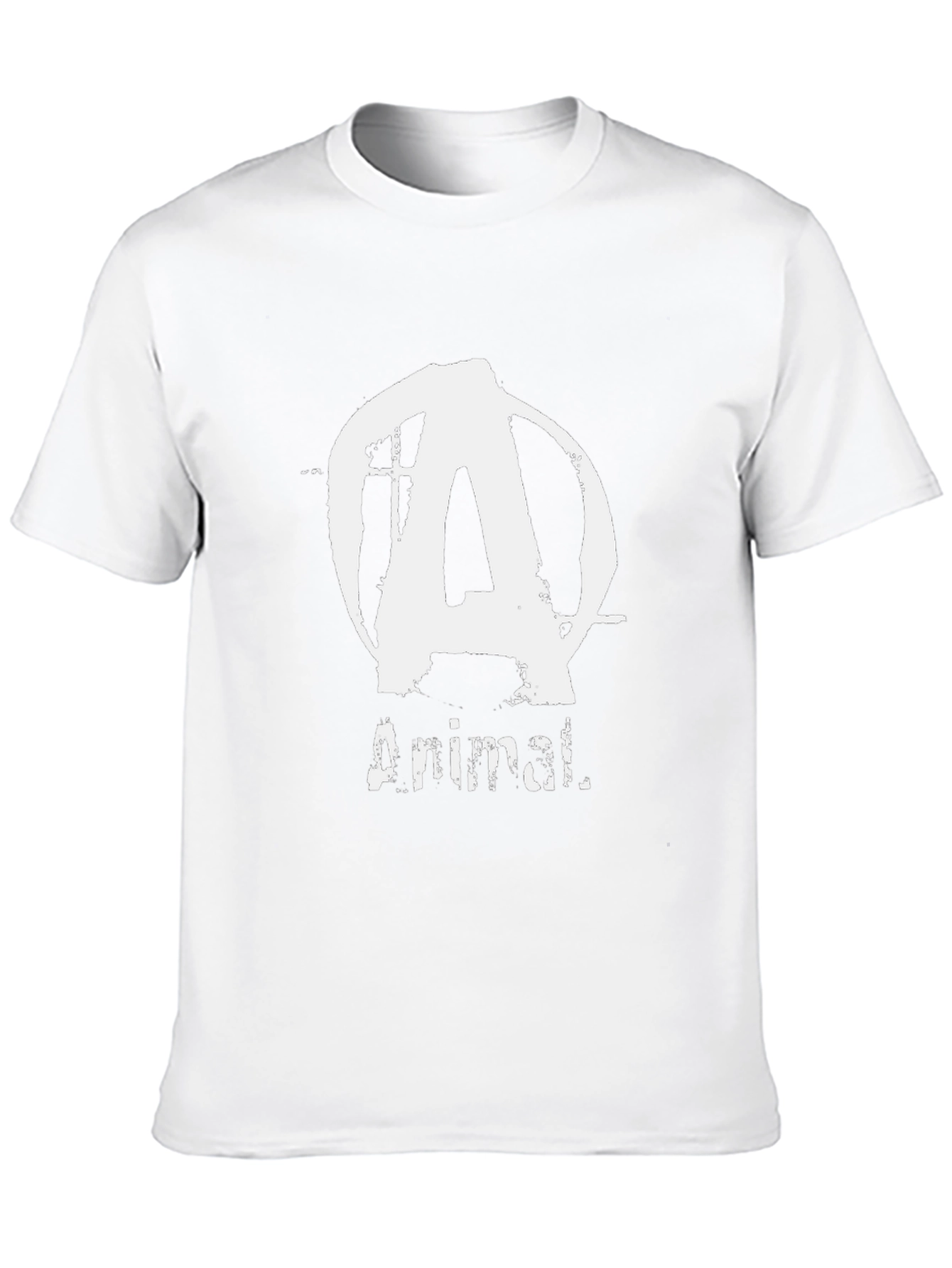 Animal T-Shirt - Black Cotton Tee with Distressed Logo