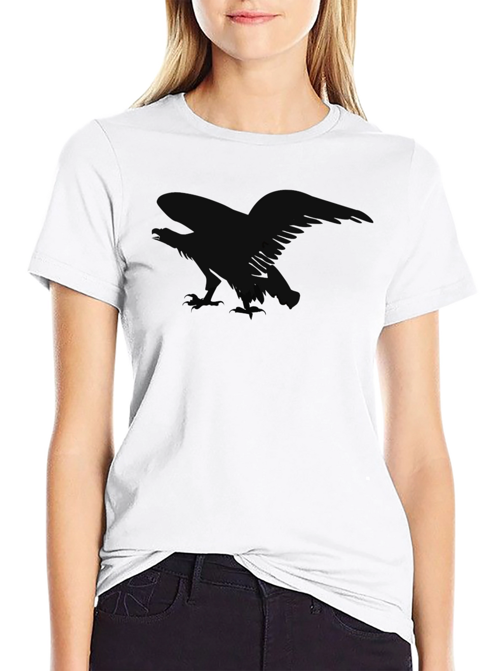 Mens Black Raven Graphic T-Shirt