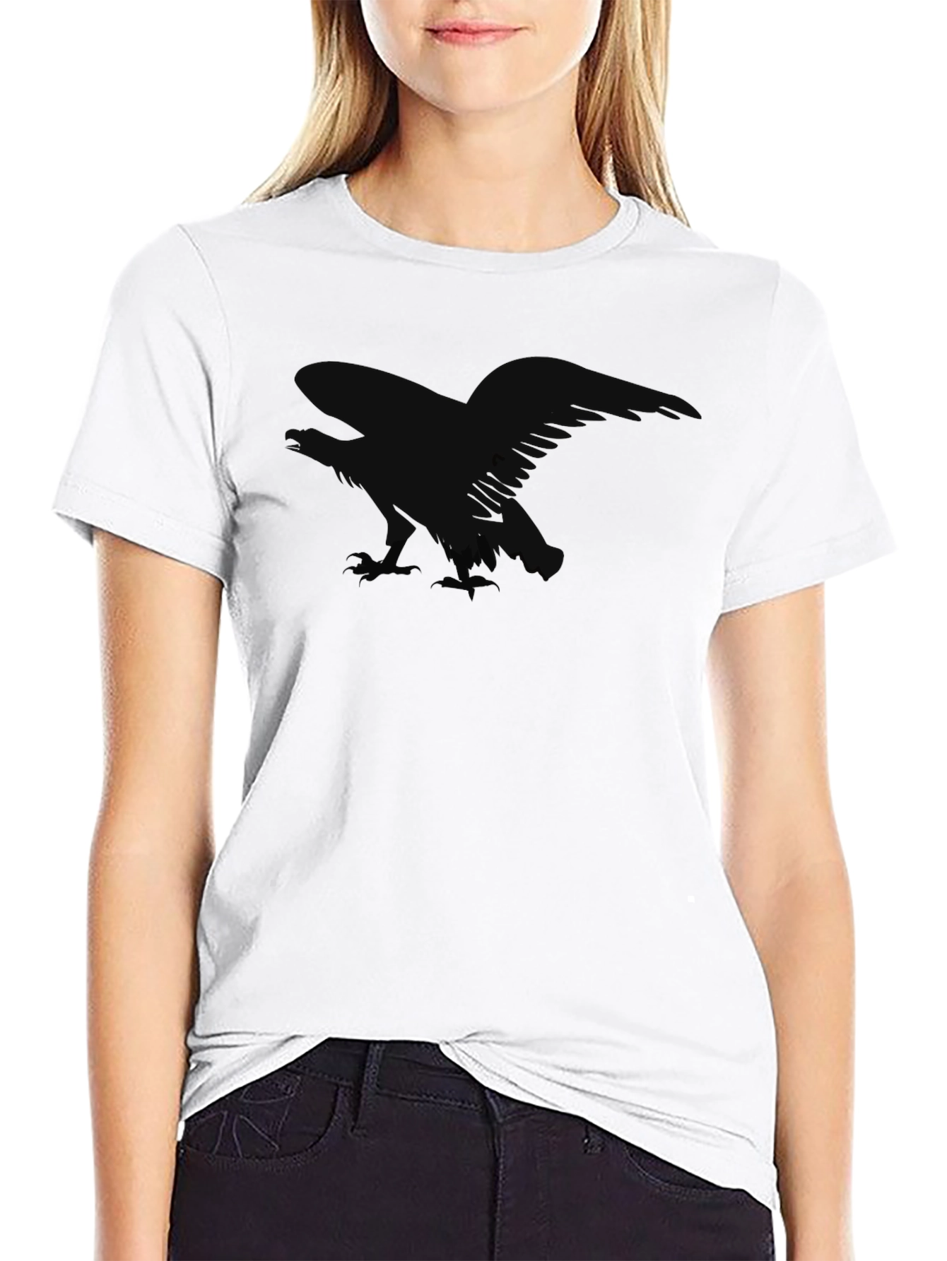 Mens Black Raven Graphic T-Shirt