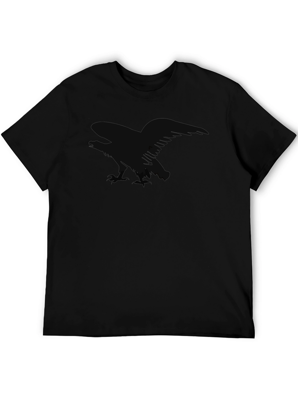 Mens Black Raven Graphic T-Shirt