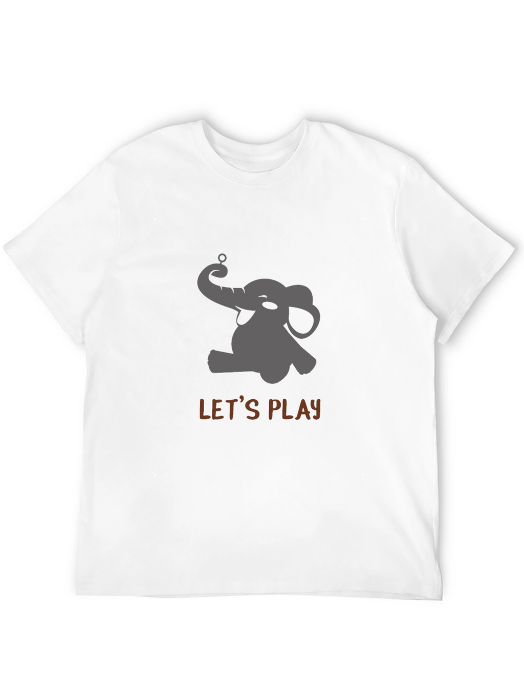 Playful Elephant Graphic Tee - Black Cotton Comfort