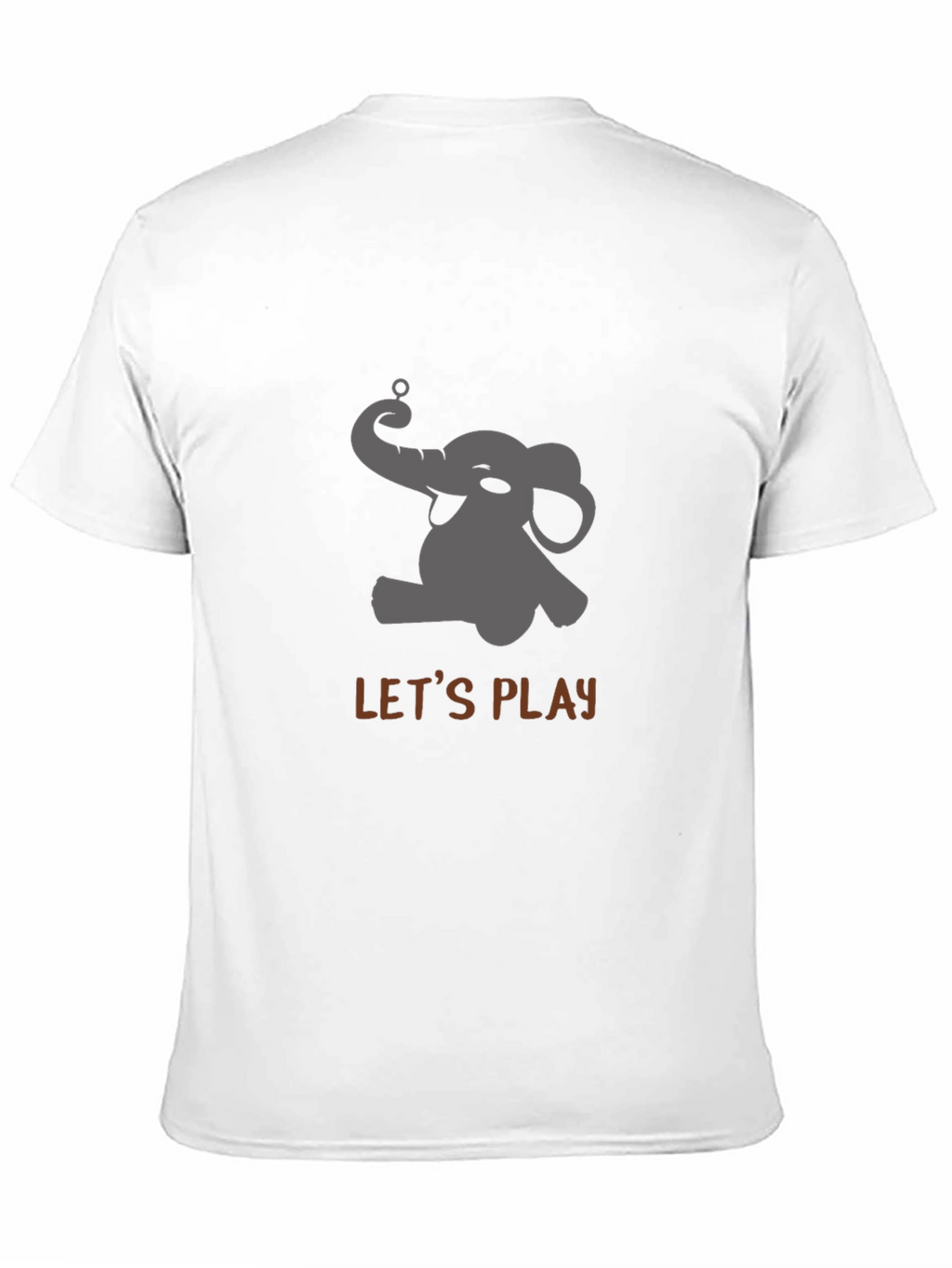 Playful Elephant Graphic Tee - Black Cotton Comfort