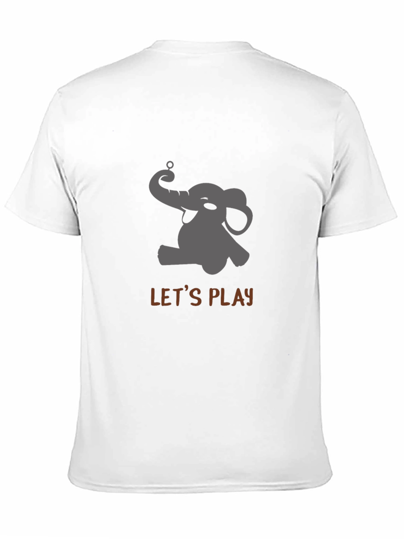 Playful Elephant Graphic Tee - Black Cotton Comfort