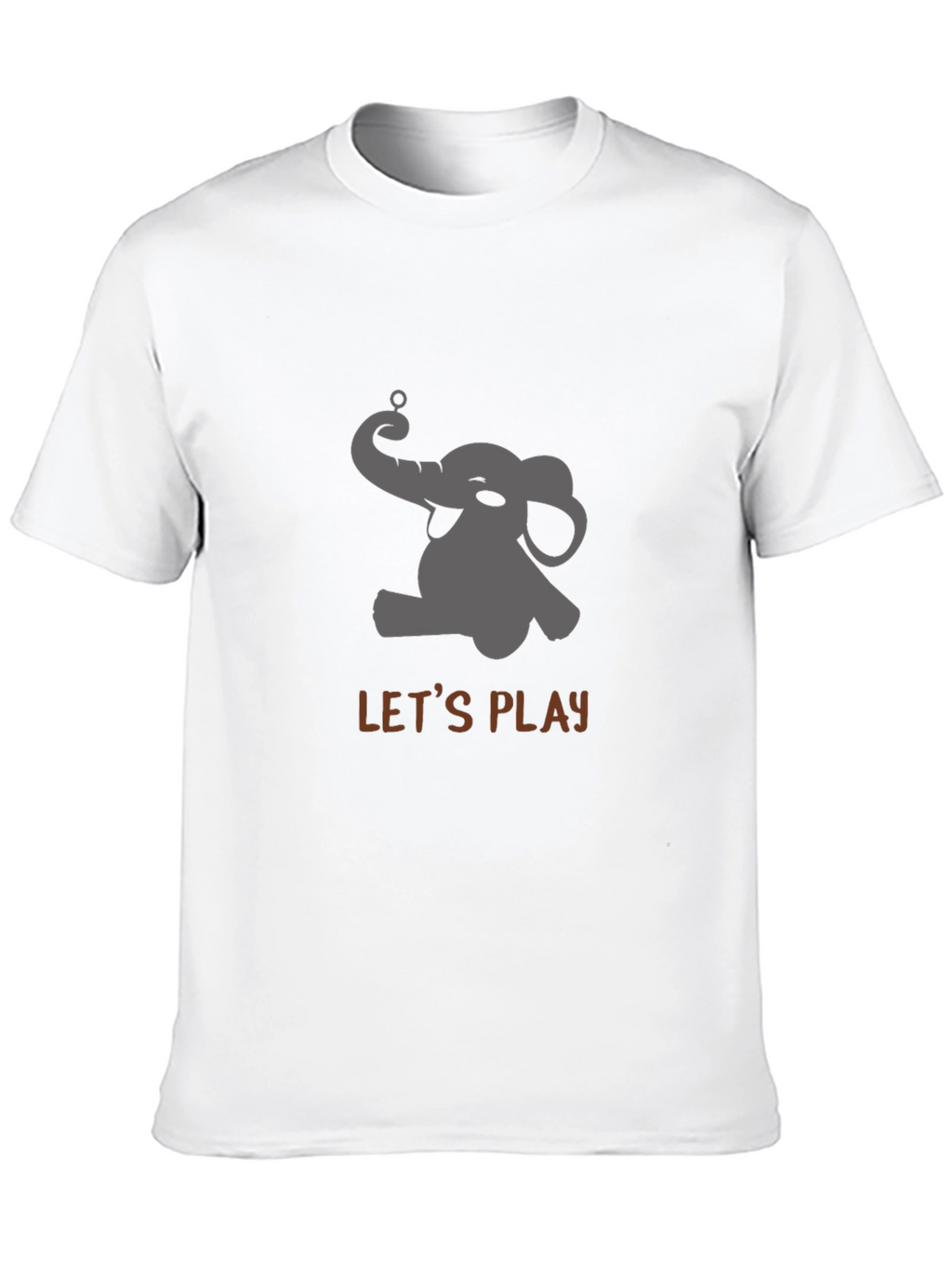 Playful Elephant Graphic Tee - Black Cotton Comfort