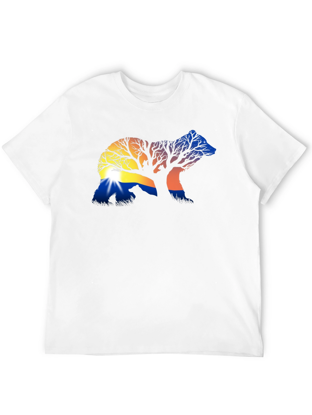 Nature Bear Silhouette Graphic Tee