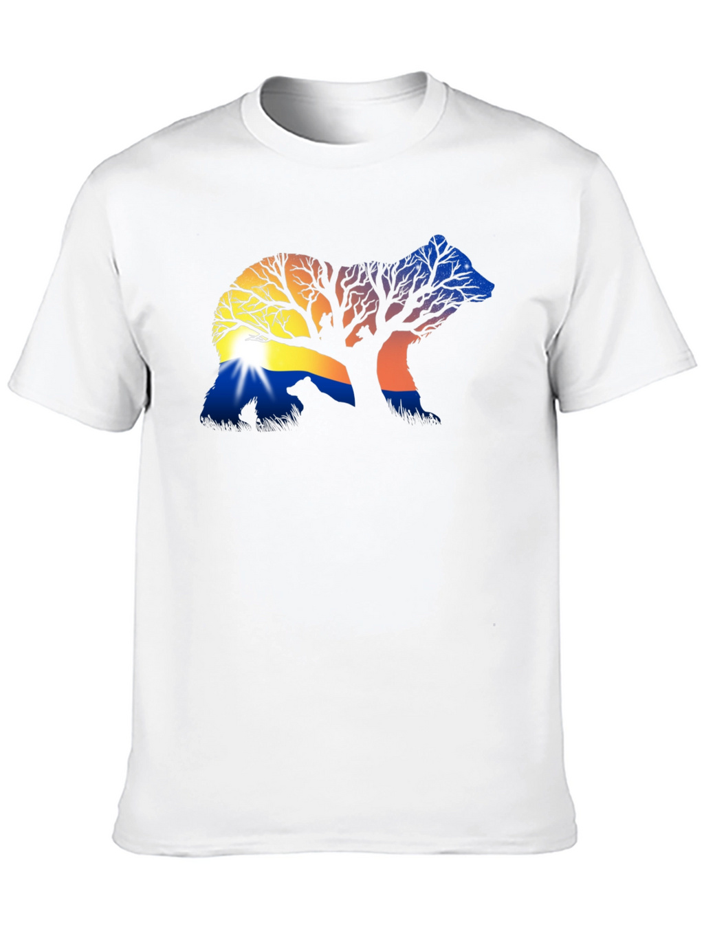 Nature Bear Silhouette Graphic Tee