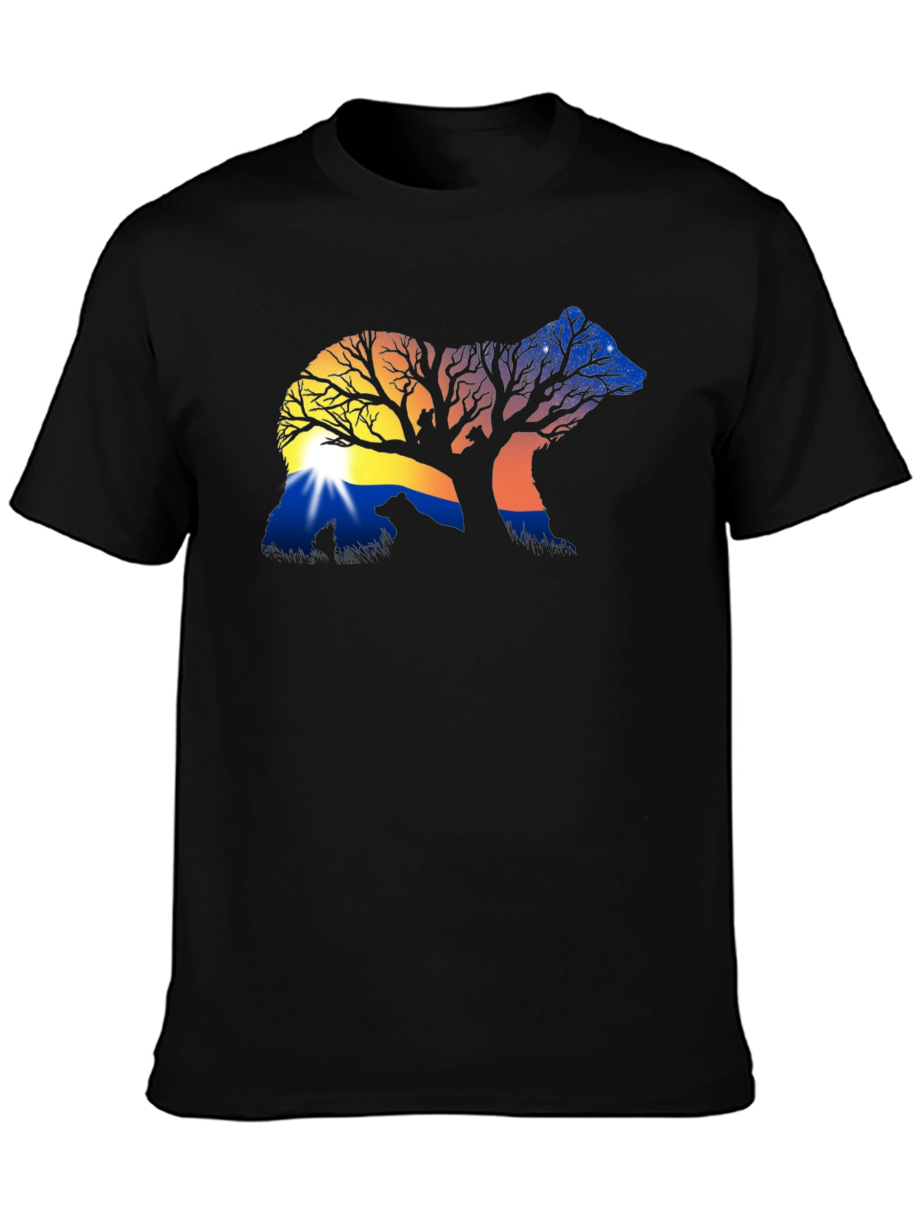 Nature Bear Silhouette Graphic Tee