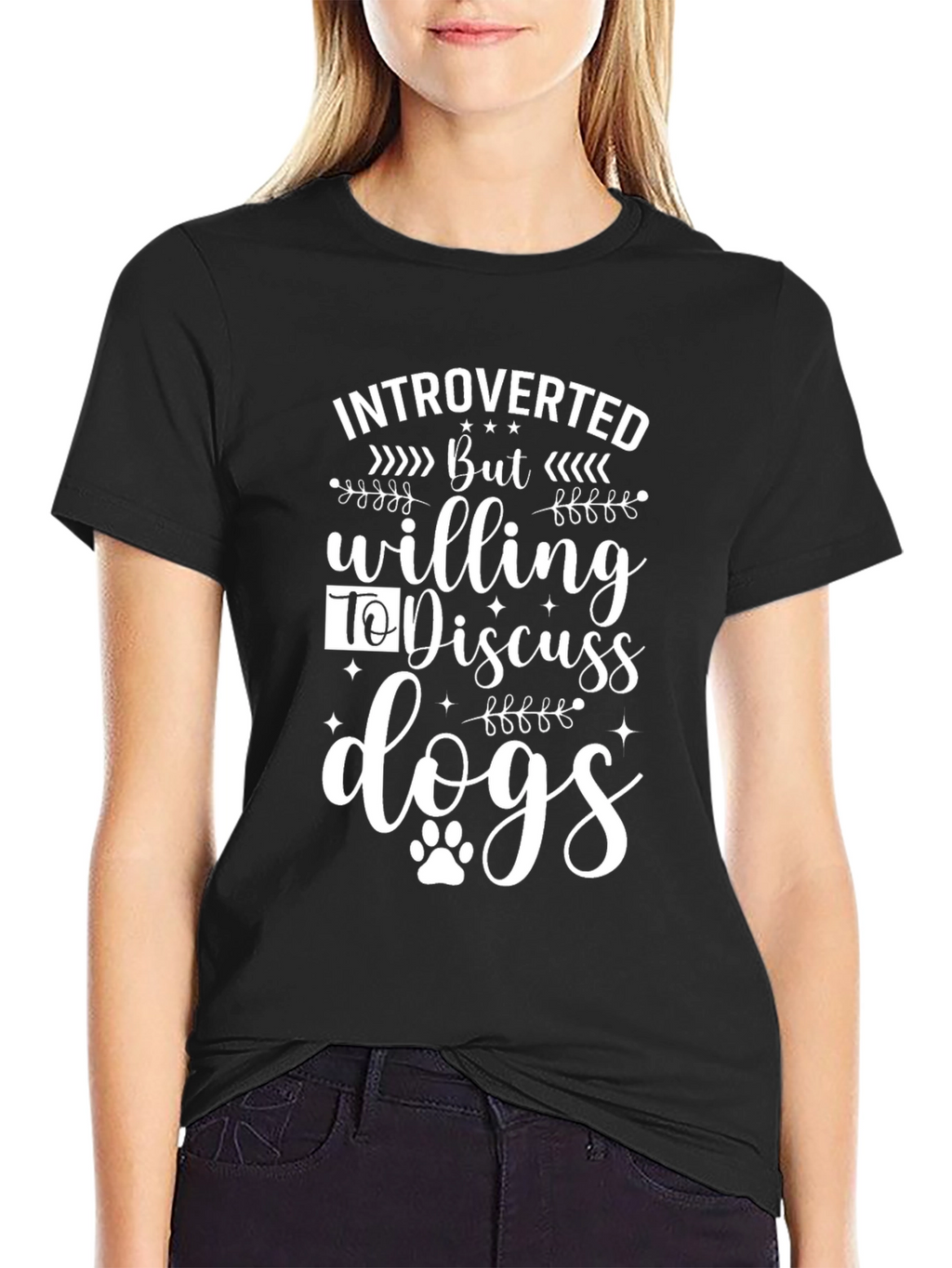 Introverted But Willing to Discuss Dogs T-Shirt