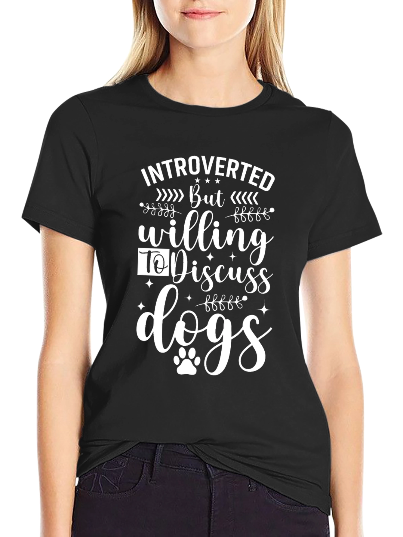 Introverted But Willing to Discuss Dogs T-Shirt