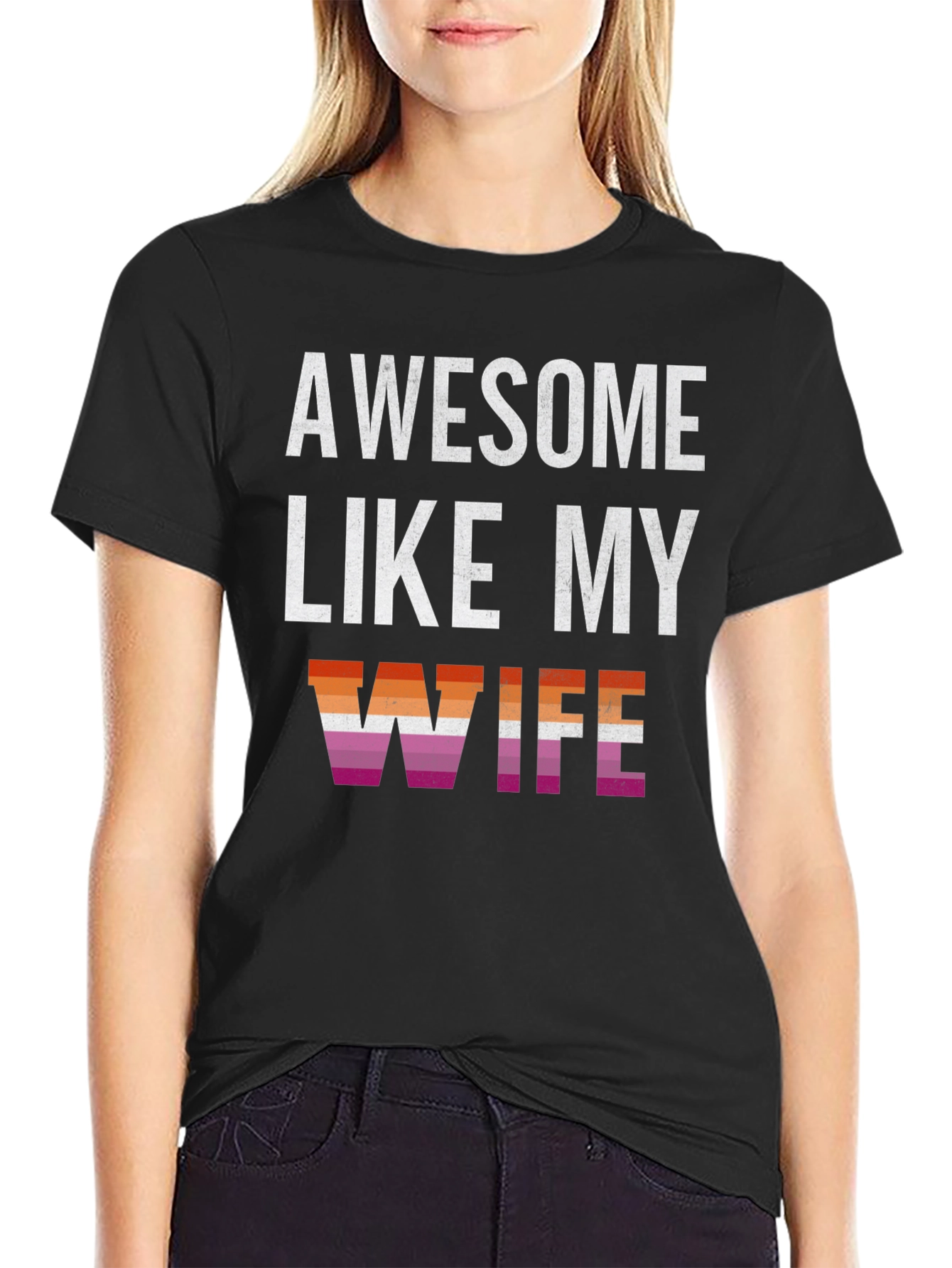 Awesome Like My Wife Lesbian Pride T-Shirt