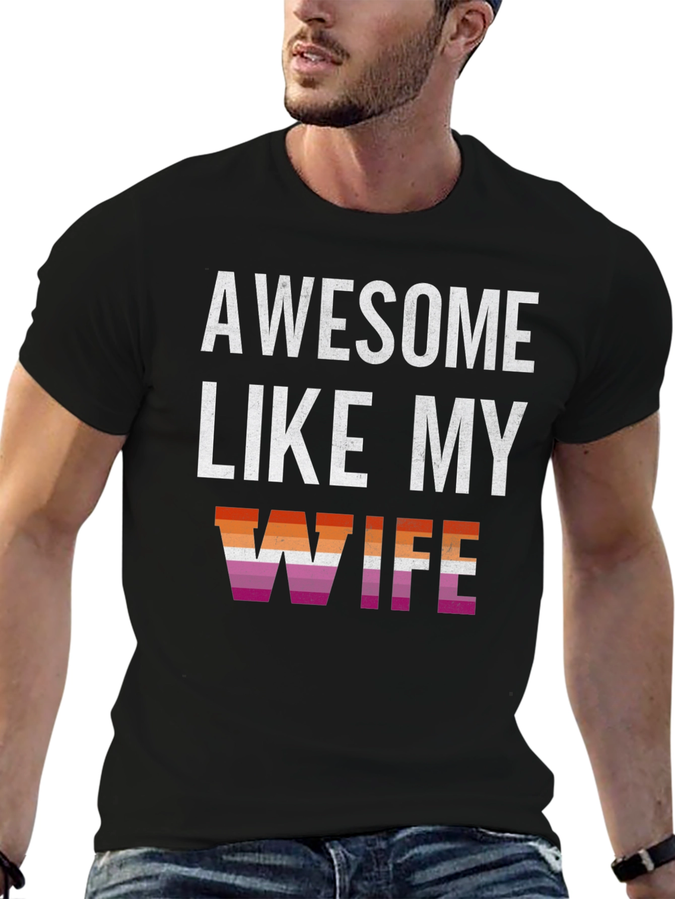 Awesome Like My Wife Lesbian Pride T-Shirt